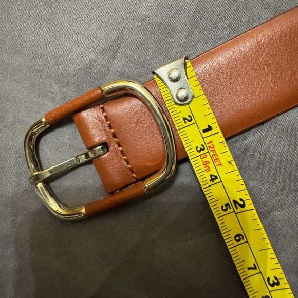 J. Crew Cognac Brown Leather Women’s Belt Size Medium - Picture 6 of 9